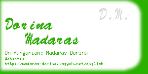 dorina madaras business card